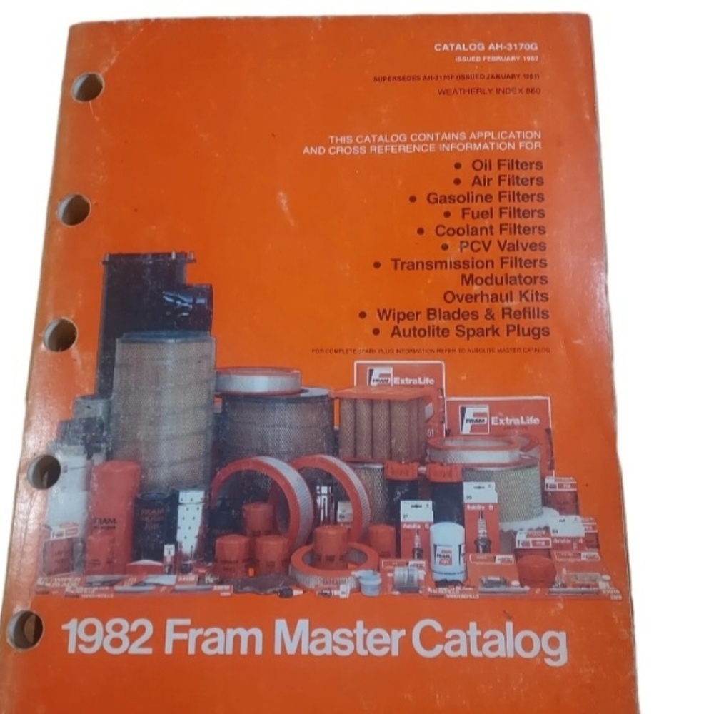 1982 Fram Master Catalog AH-3170G February 1982. (0720)